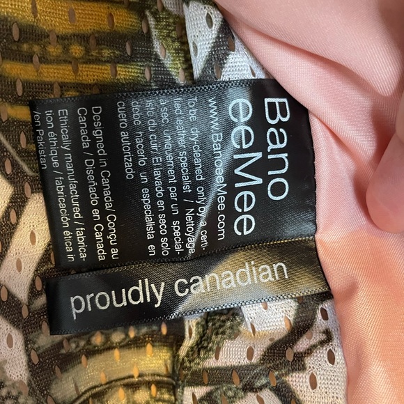 Bano eeMee crop leather jacket - new without tags - Picture 3 of 3